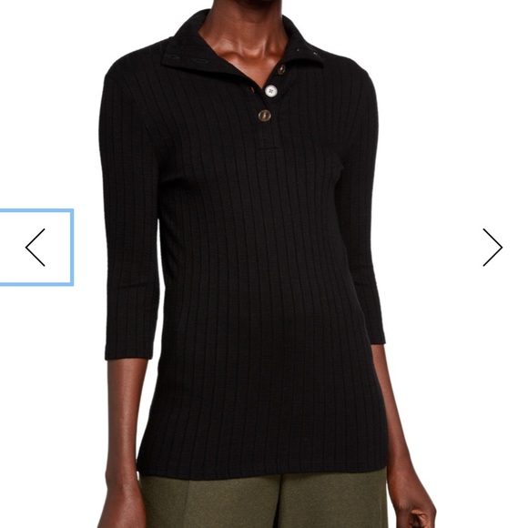 VINCE Ribbed Button Up Knit - Picture 3 of 5